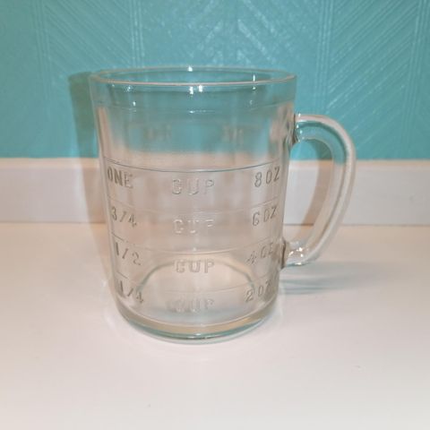 Vintage cup/oz målebeger fra Anchor Hocking