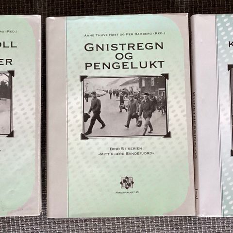 MITT KJÆRE SANDEFJORD-3 meget flotte bøker. Bind 1, bind 5 og bind 13 «SOM NYE»