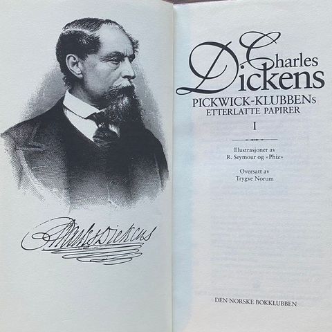 Charles Dickens: "Pickwick-klubbens etterlatte papirer. Bind 1 og 2"