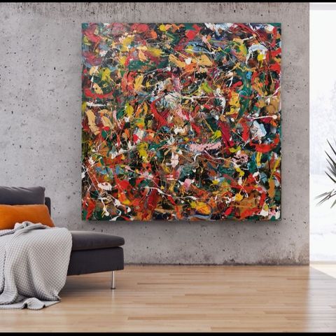 Original kunstverk "Stillness In The Storm" 100×100 cm