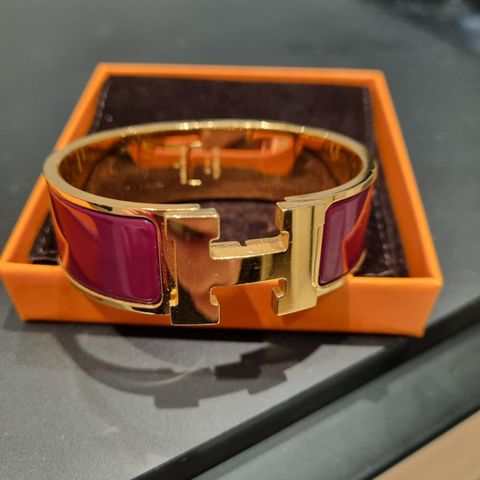 Hermes the H bracelet str GM (bredt)