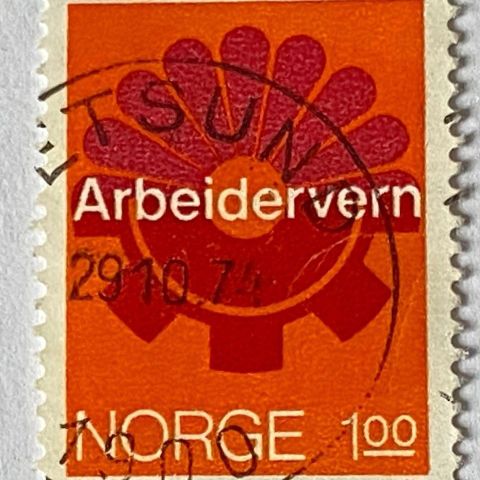 Norge 1974 Arbeidervern NK 734 Stemplet