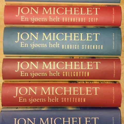 John Michelet. En sjøens helt. 1.-6. Originalinnbinding med vareomslag.