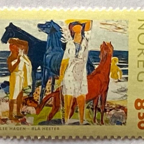 Norge 2003 Norsk grafikk I - Else Hagen "Blå hester" - NK 1493 Postfrisk