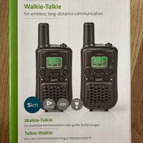 Nedis wireless walkie-talkie set 5km