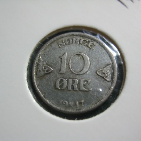 10 øre 1917 sølv