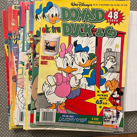Donald Duck blader utgitt ukentlig 1970-2010 og litt 60-tall.