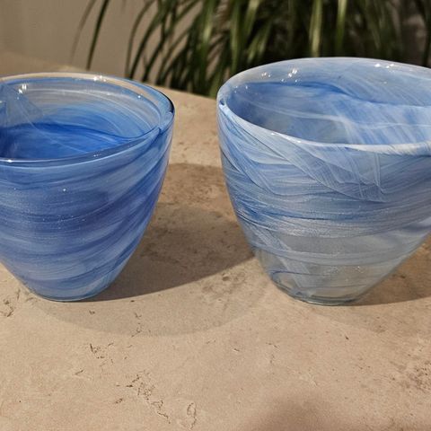 Kjempefin lysestaker/vase Hadeland glassverk