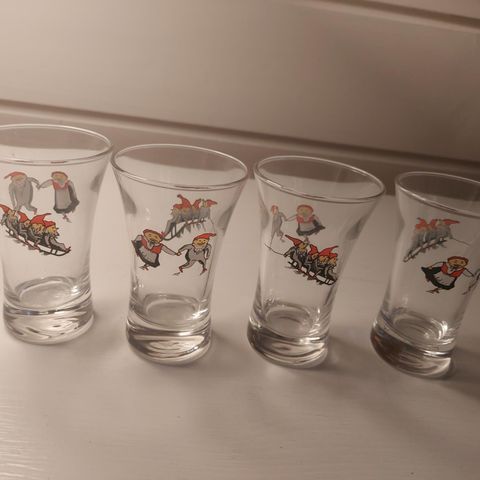 4 stk julesnapsglass