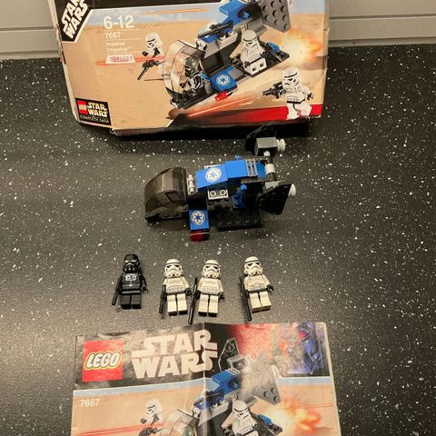 Lego Star Wars 7667 Imperial Dropship og 7668 Rebel Scout Speeder