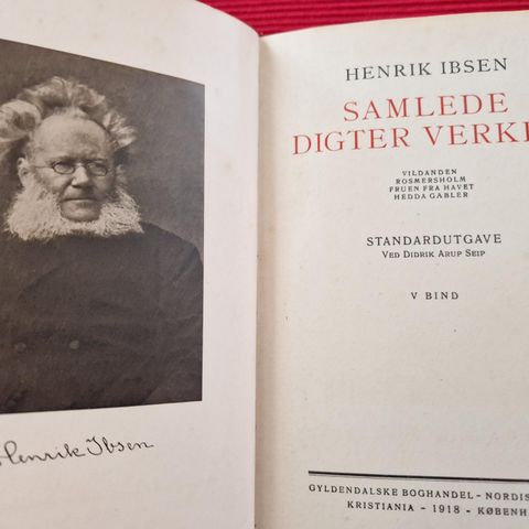 Samlede verker av Henrik Ibsen fra 1918