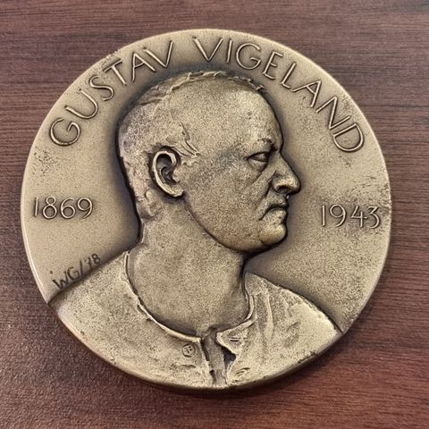 Årsmedalje 1979 Sporrong: Gustav Vigeland (283 gram bronse)