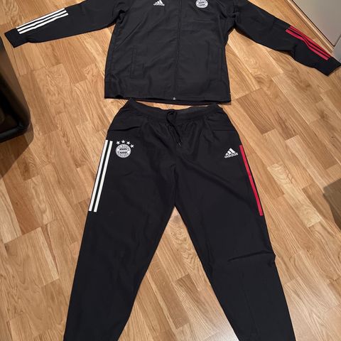 Adidas Bayern Munchen Treningsjakke Unik tracksuit Sort/Hvit/Rød Str.L