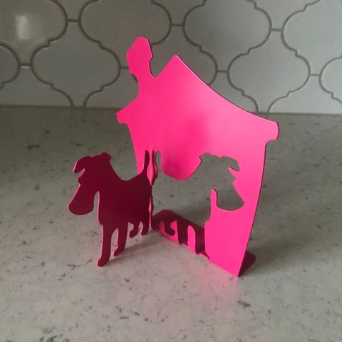 Metal Bookend (Dog & House)