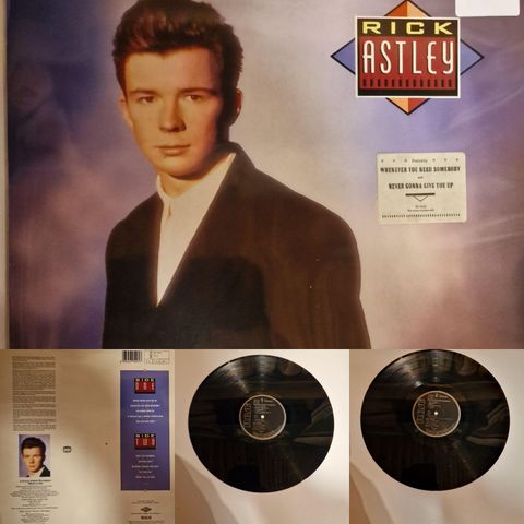 RICK ASTLEY / WHENEVER YOU NEED SOMEBODY 1987 - VINTAGE/RETRO LP-VINYL (ALBUM)