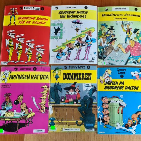 Lucky Luke 16 stk Pene. Nr.2- 22. 2.-3. Opplag(4 er solgt)