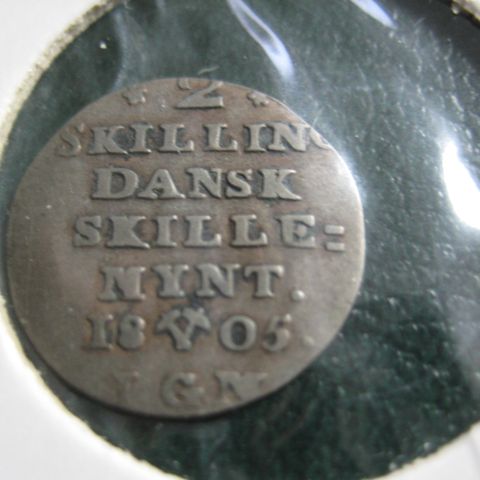 2 skilling 1805 sølv