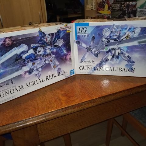 Gundam/Bandai 1/144 Aerial Rebuild/Calibarn Final Battle 2 pack sett