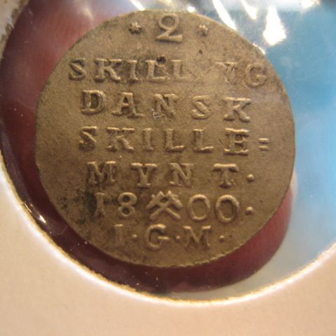 2 skilling 1800 sølv norsk