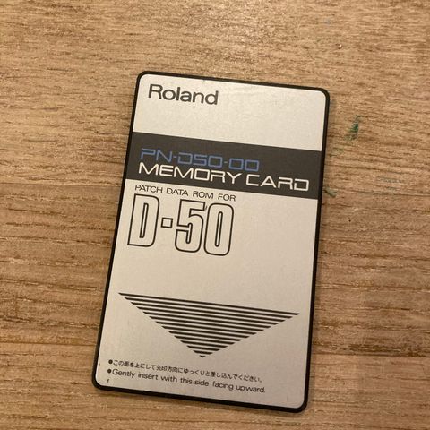 Roland PN-D50 00 kort med lyder til D-50