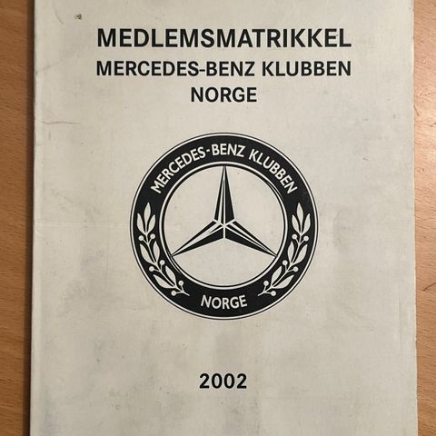 Mercedes - Benz klubben, Norge  - Medlemsmatrikkel 2002