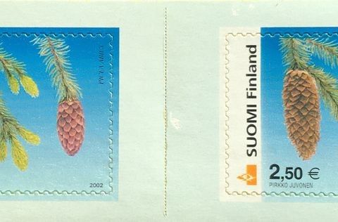 Finland 2002  Tresorter  To merker  Gran Selvklebende papir  AFA 1596  Postfrisk