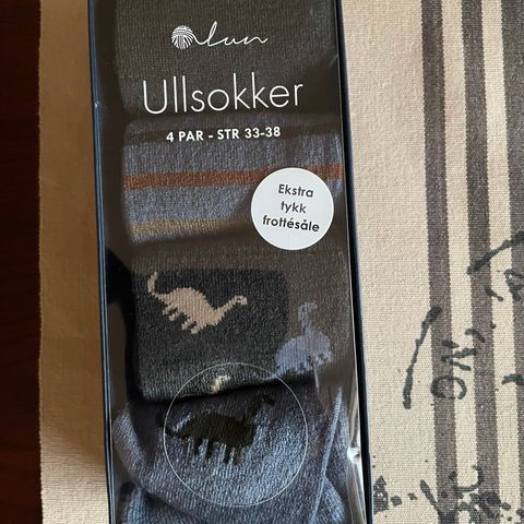 Ullsokker 4 pk størrelse 33-38,