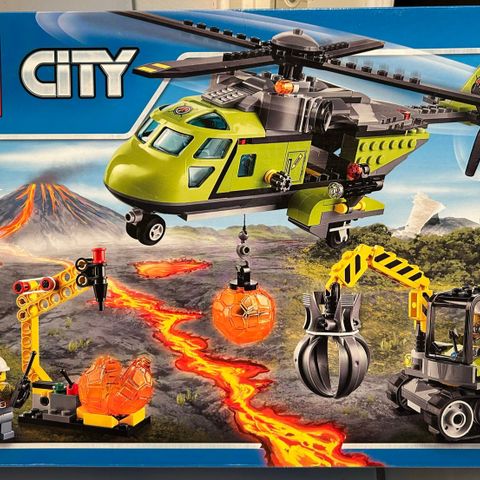 Lego City Vulcano Supply Helicopter 60123 - Utgått