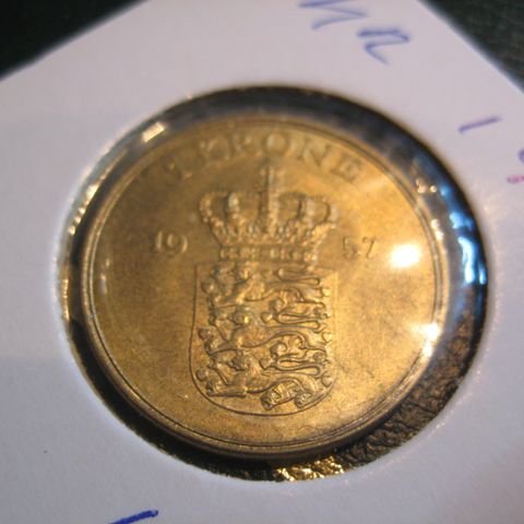 1 kr Danmark 1957 kv 0