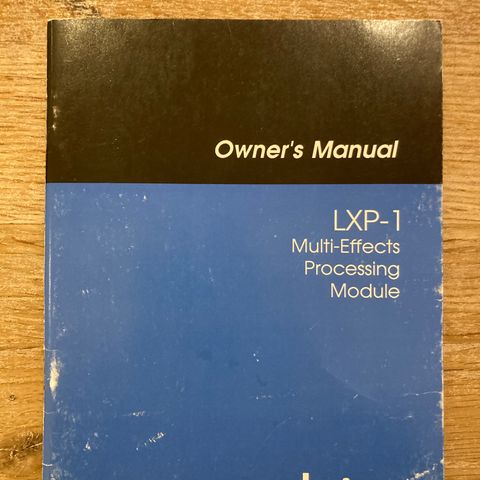 LPX-1 Owner’s manual