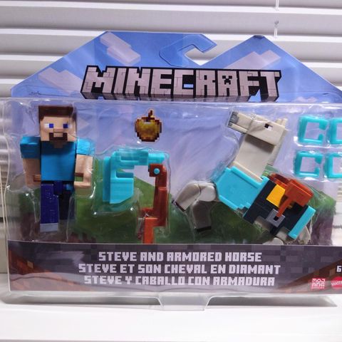 Minecraft Steve and Armored horse figursett