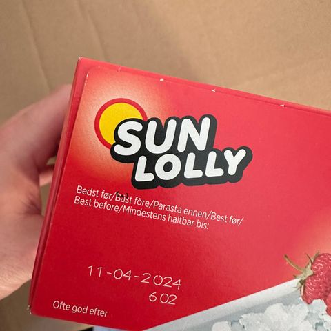 Sun lolly m/jordbærsmak