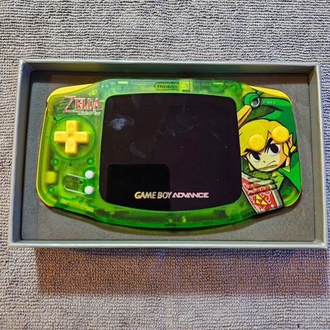 Gameboy Advance Zelda UV Printet og IPS 3.0 Skjerm med OSD Funksjonalitet i Eske