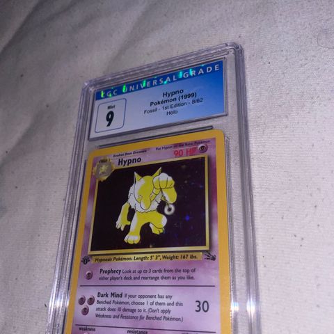 Hypno Pokemon - Holo - (1999) 1st Edition Fossil CGC 9 (Old Label)