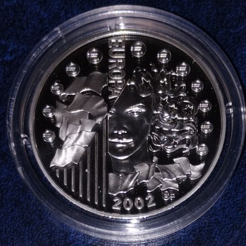 Frankrike 1 ½ euro 2002 PROOF .900 sølv NY PRIS