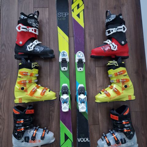 Twintip ski pakke: Volkl Step 128 cm + støvler 22,5-25,5 35 - 39