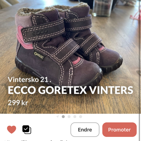 Ecco Goretex vintersko Str 21. lite brukt