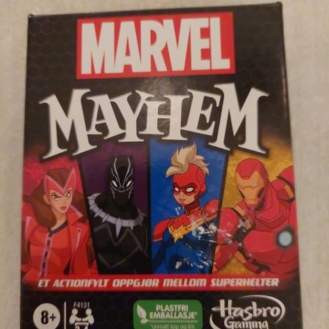 UÅPNET; MARVEL MAYHEM SUPERHELTSPILL. NORSK. HASBRO.