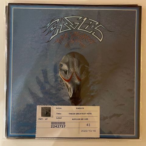 Vinyl. Eagles. Greatest hits