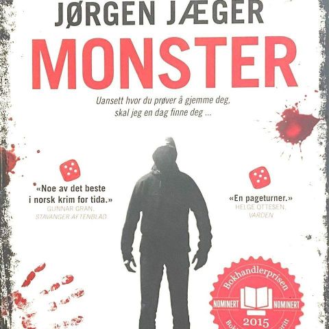 Jørgen Jæger: "Monster". Kriminalroman. Paperback