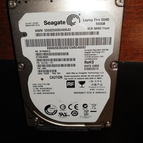Seagate 500GB Laptop Thin Internal 2.5" SATA Hard Drive HDD
