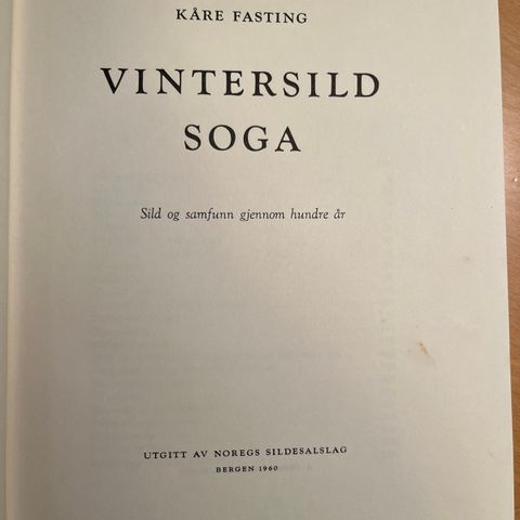 Kåre Fasting: Vintersildsoga (1960)