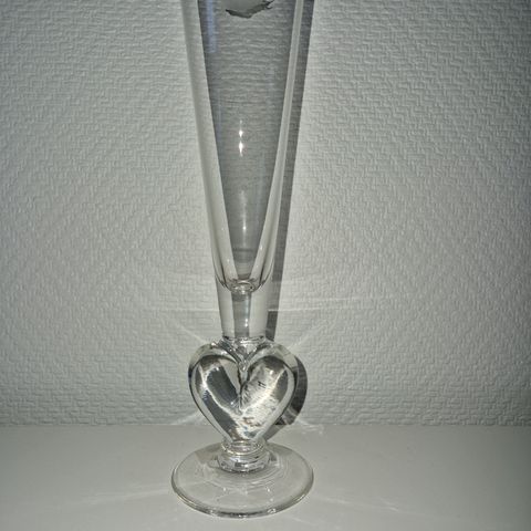 Flott glass "hjerte"