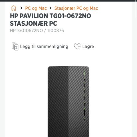 HP Gaming PC selges billig!