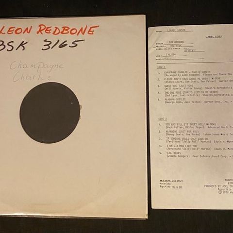 LEON REDBONE VINYLSAMLING SELGES KR 500