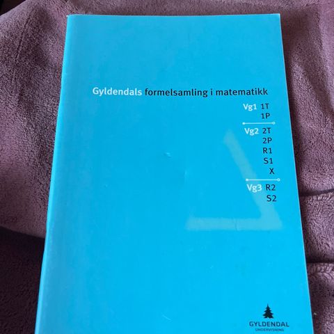 "Gyldendalens formelsamling i matematikk". Utgave 1.