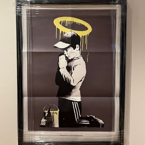 BANKSY poster " Forgive us our trespassing "