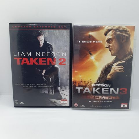 Taken 2 og 3. Unrated. Dvd