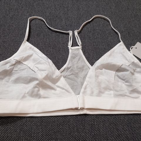 New COS white soft triangle bra, size 40