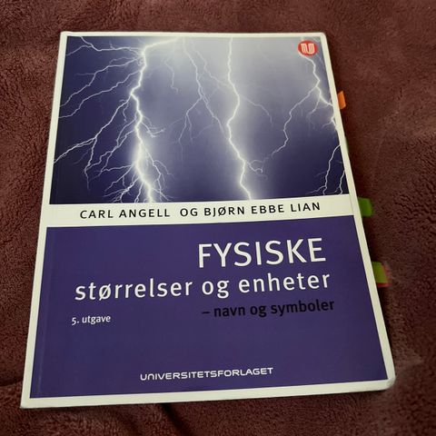 Fysiske størrelser og enheter - Navn og symboler". Utgave 5.